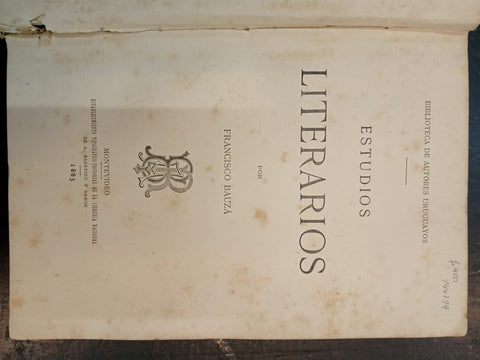 ESTUDIOS LITERARIOS POR FRANCISCO BAUZÁ | FRANCISCO BAUZÁ