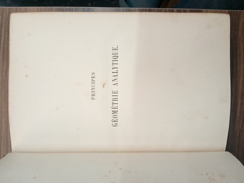 PRINCIPES DE GÉOMÉTRIE ANALYTIQUE