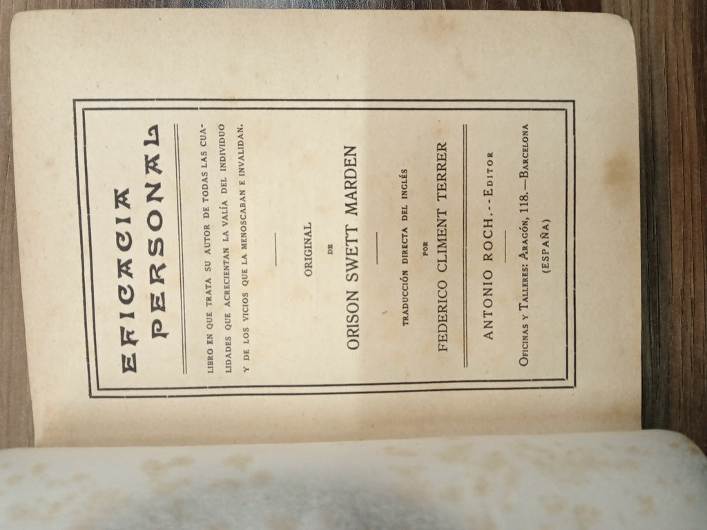 EFICACIA PERSONAL | ORISON SWEET MARDEN