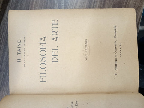 FILOSOFIA DEL ARTE | HIPOLITO TAINE