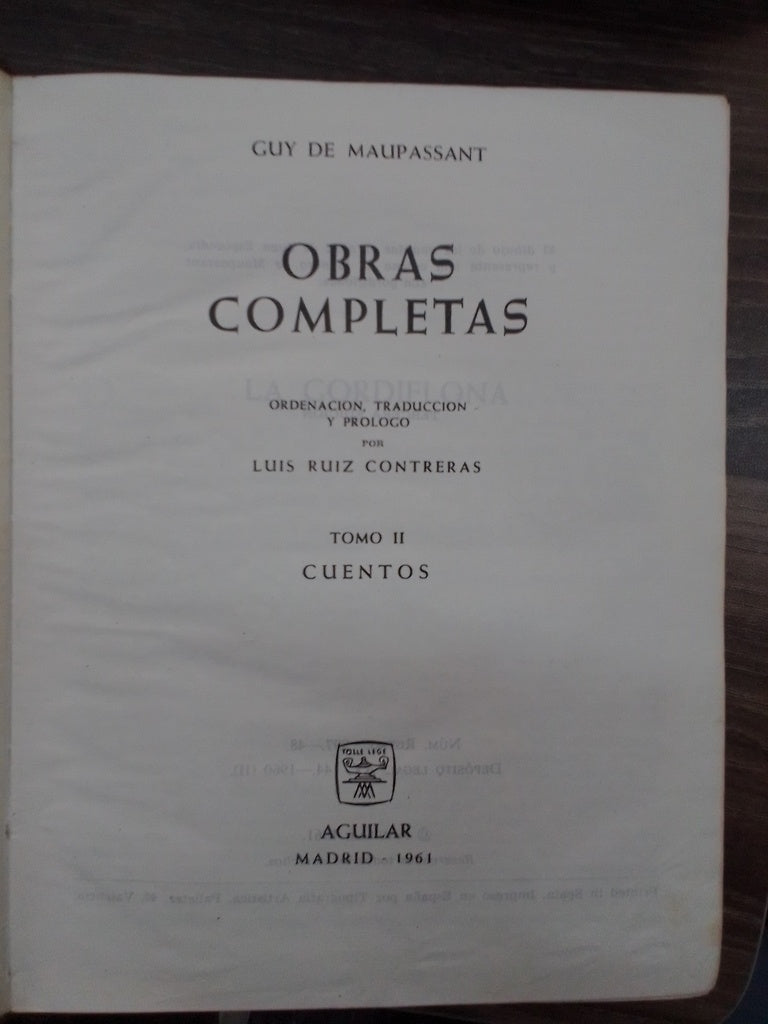 OBRAS COMPLETAS | DEMAUPASSANT GUY
