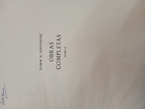 OBRAS COMPLETAS - TOMO II | FIODOR M DOSTOYEVSKI