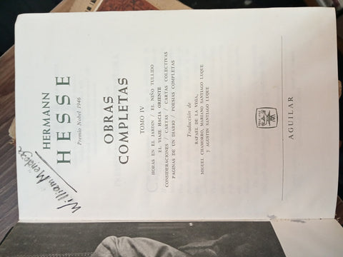 OBRAS COMPLETAS TOMO IV | HESSE HERMANN