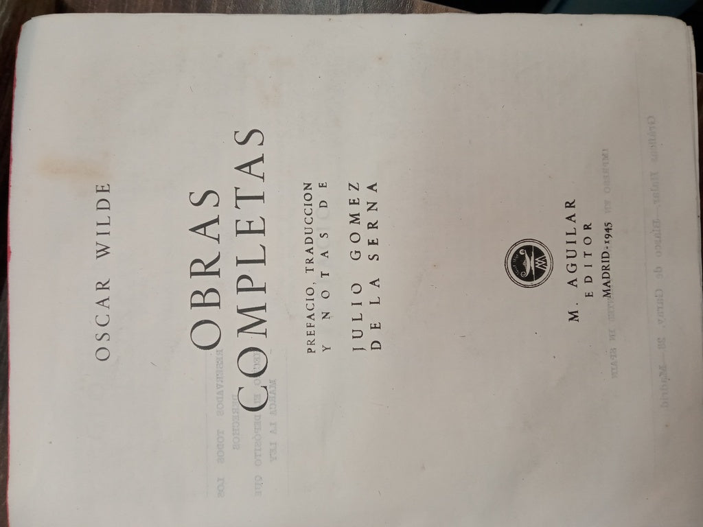 OBRAS COMPLETAS | Oscar Wilde