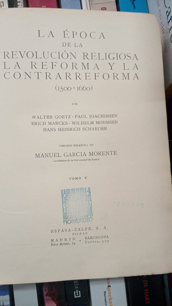 HISTORIA UNIVERSAL TOMO V | MANUEL GARCÍA MORENTE