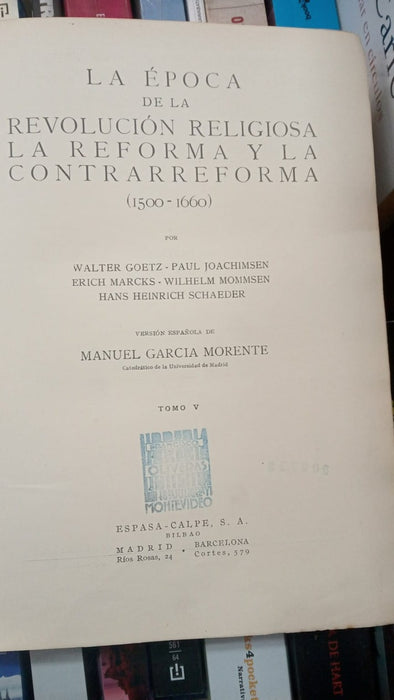 HISTORIA UNIVERSAL TOMO V | MANUEL GARCÍA MORENTE