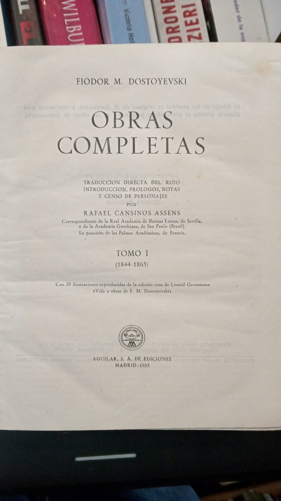 OBRAS ESCOGIDAS - TOMO I | FIODOR M DOSTOYEVSKI