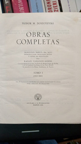 OBRAS ESCOGIDAS - TOMO I | FIODOR M DOSTOYEVSKI