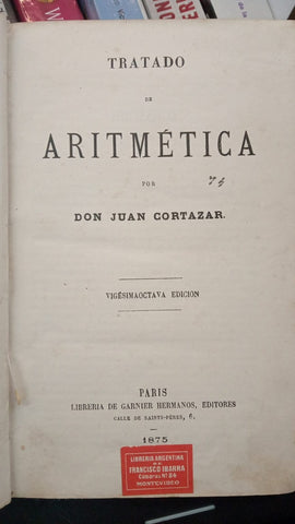 TRATADO DE ARITMÉTICA | DON JUAN CORTÁZAR