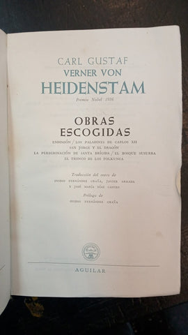 OBRAS ESCOGIDAS | VERNER VON HEIDENSTAM