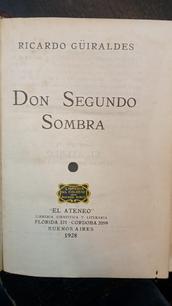 DON SEGUNDO SOMBRA | RICARDO GUIRALDES