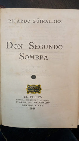 DON SEGUNDO SOMBRA | RICARDO GUIRALDES