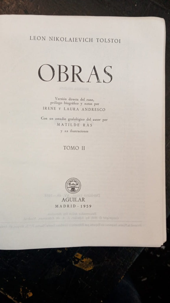 OBRAS COMPLETAS TOMO II | LEON NIKOLAIEVICH TOLSTOI