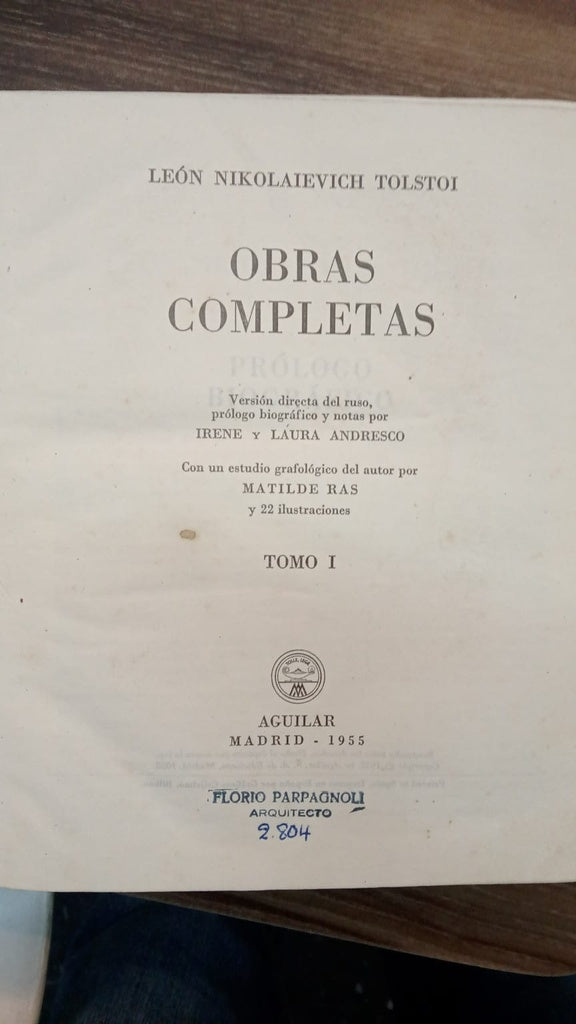 OBRAS COMPLETAS TOMO I | LEON NIKOLAIEVICH TOLSTOI