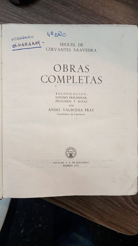 OBRAS COMPLETAS | MIGUEL DE CERVANTES