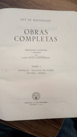 OBRAS COMPLETAS TOMO I | GUY DE MAUPASSANT