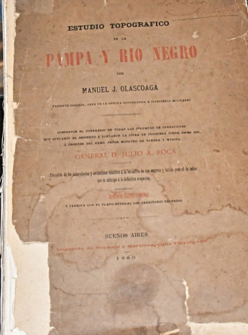 ESTUDIO TOPOGRÁFICO DE LA PAMPA Y RÍO NEGRO.. | MANUEL J OLASCOAGA