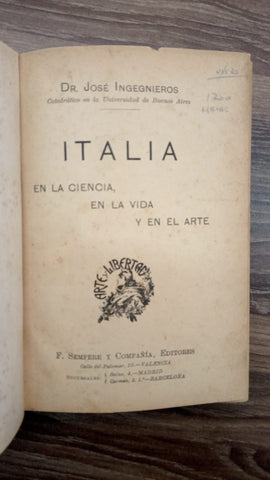 ITALIA | JOSÉ INGEGNIEROS