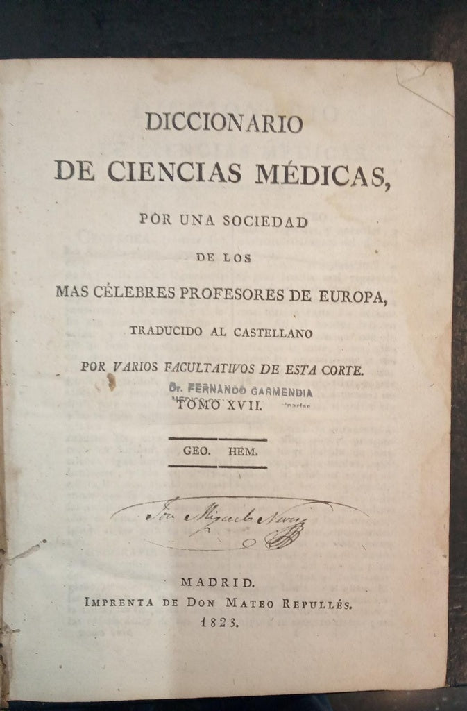 DICCIONARIO DE CIENCIAS MÉDICAS | VARIOS AUTORES