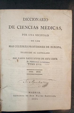 DICCIONARIO DE CIENCIAS MÉDICAS | VARIOS AUTORES
