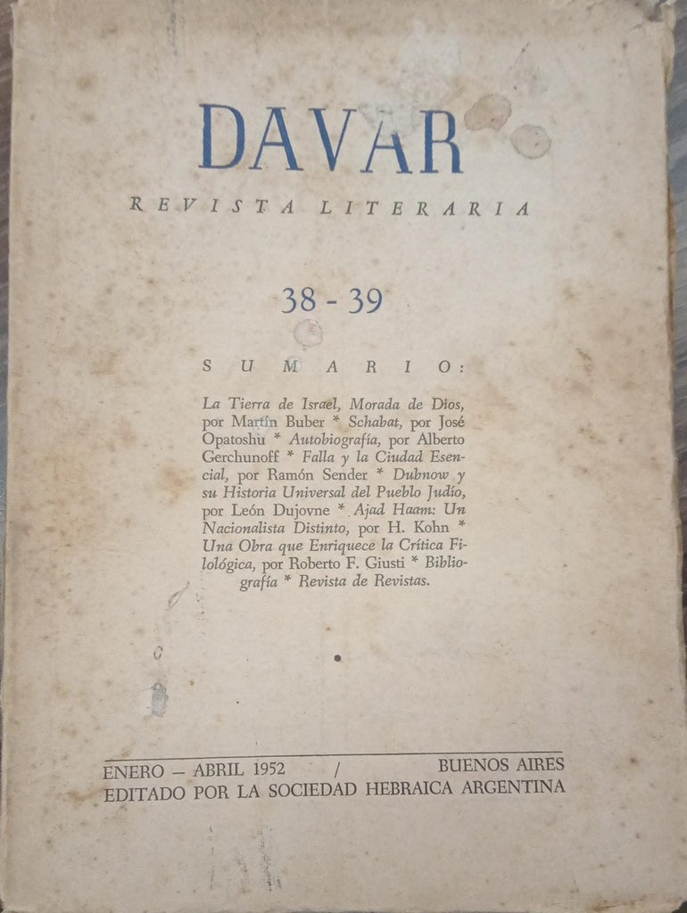 DAVAR - REVISTA LITERARIA