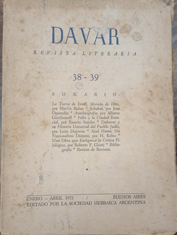 DAVAR - REVISTA LITERARIA
