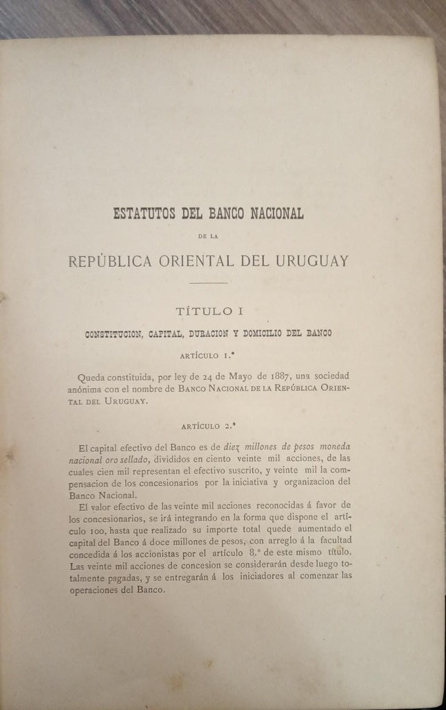 ESTATUTOS Y REGLAMENTO INTERNO DEL BANCO NACIONAL ROU