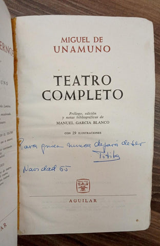 TEATRO COMPLETO | MIGUEL DE UNAMUNO