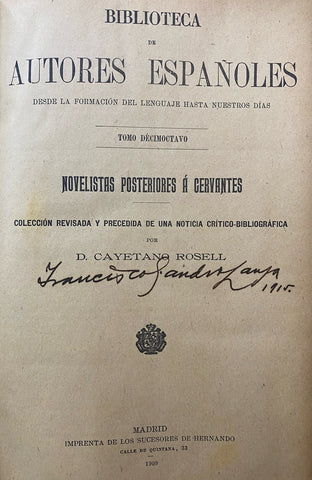 BIBLIOTECA DE AUTORES ESPAÑOLES - TOMO 18 | CAYETANO ROSELL
