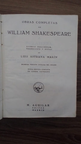 OBRAS COMPLETAS DE WILLIAM SHAKESPEARE