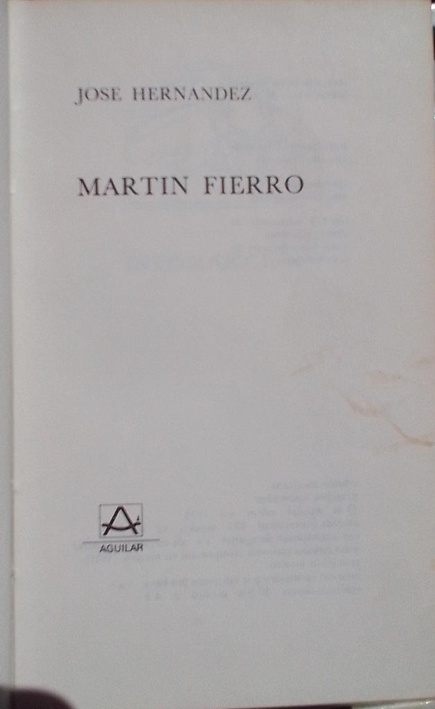 MARTIN FIERRO | Jose Hernandez