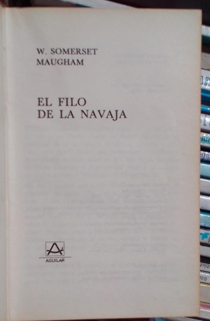 EL FILO DE LA NAVAJA | William Somerset Maugham