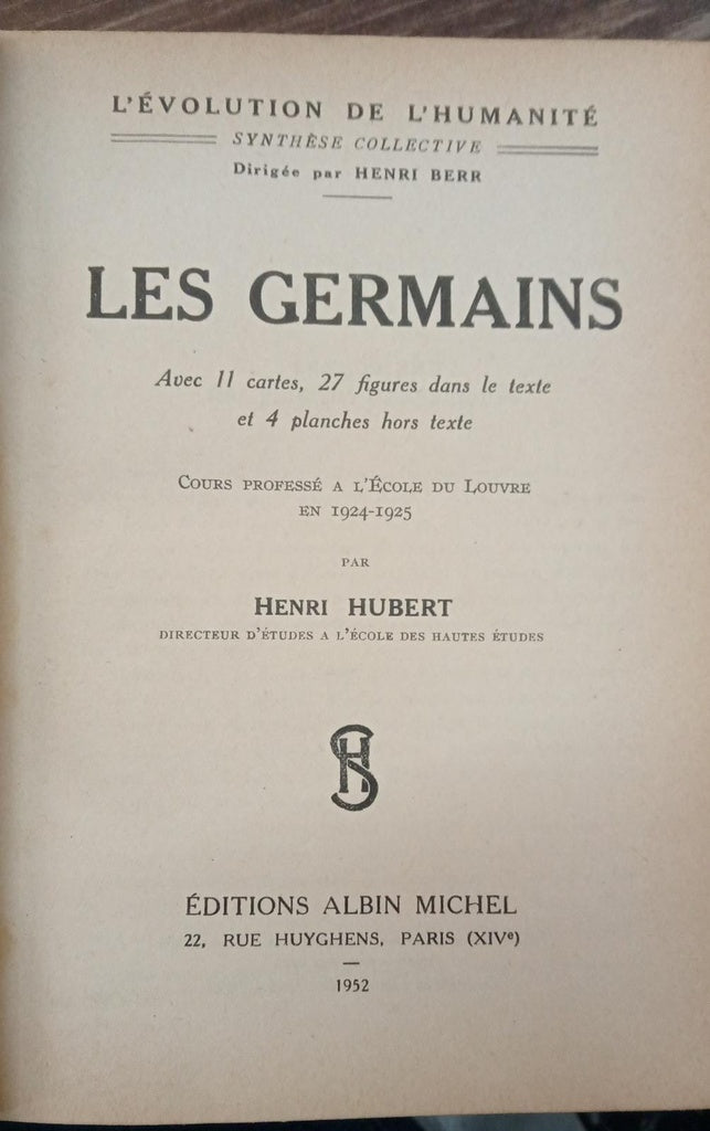 L' EVOLUTION DE L'HUMANITE - LES GERMAINS | HENRI BERR
