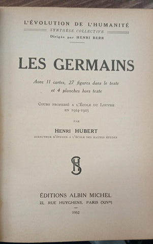 L' EVOLUTION DE L'HUMANITE - LES GERMAINS | HENRI BERR
