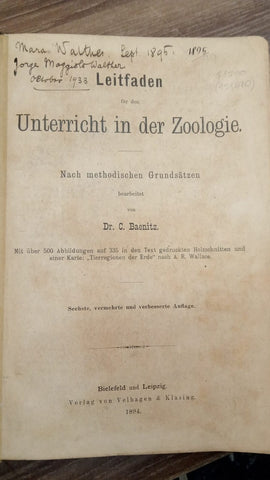 UNTERRICHT IN DER ZOOLOGIE | DR. C BAENITZ