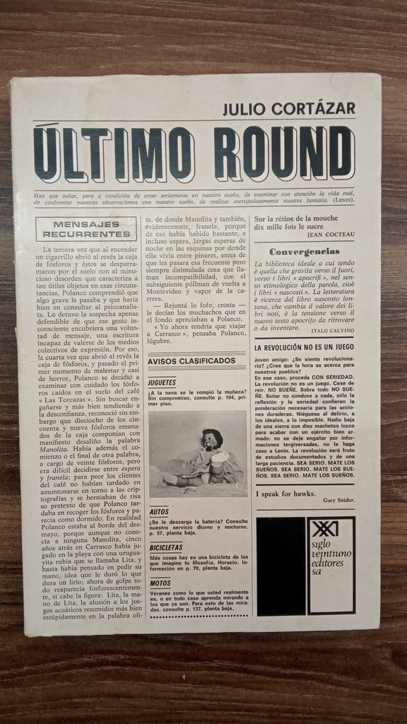ÚLTIMO ROUND | JULIO CORTÁZAR