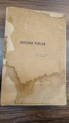 HACIENDA PÚBLICA - PROYECTOS PARA SU ORGANIZACIÓN DEFINITIVA | ANGEL FLORO COSTA