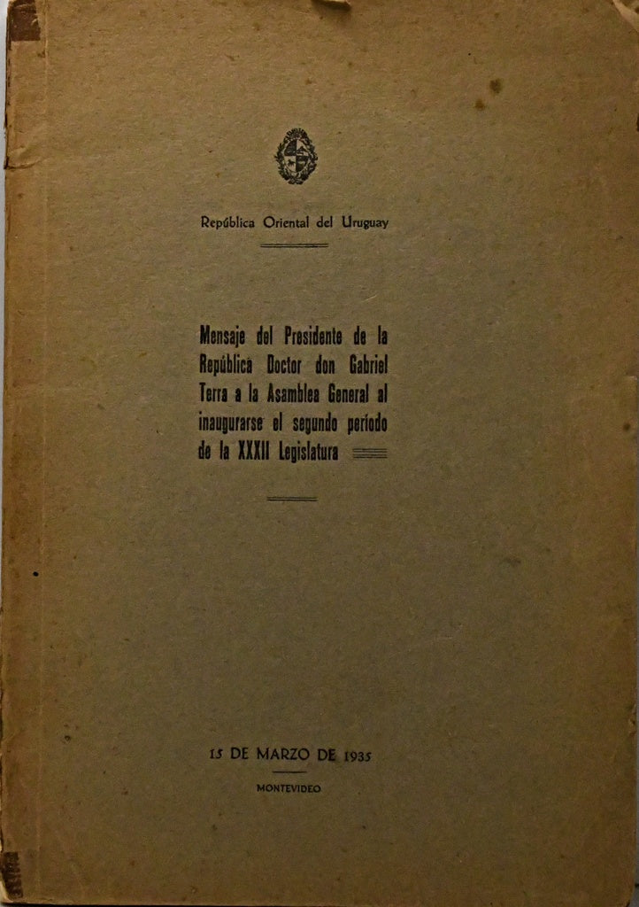 MENSAJE DEL PRESIDENTE GABRIEL TERRA.. | GABRIEL  TERRA