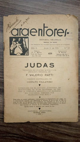 ARGENTORES - REVISTA TEATRAL | F J BOLLA