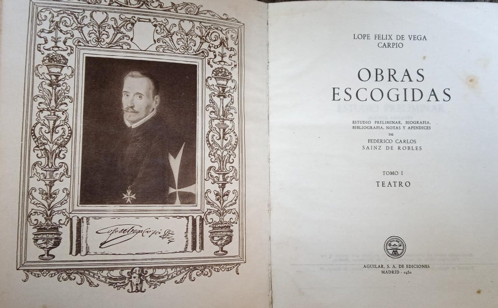 OBRAS ESCOGIDAS - TOMO I - TEATRO | LOPE FELIX DE VEGA CARPIO