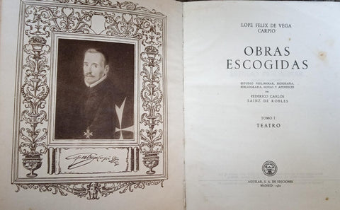 OBRAS ESCOGIDAS - TOMO I - TEATRO | LOPE FELIX DE VEGA CARPIO