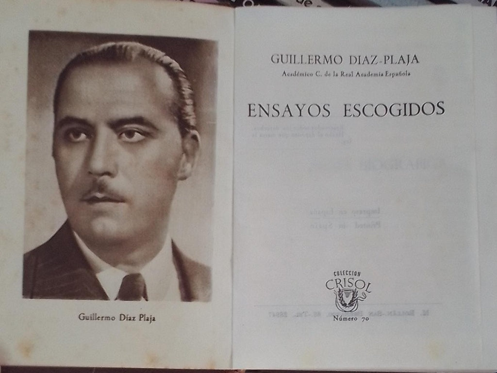 ENSAYOS ESCOGIDOS | Guillermo Díaz - Plaja