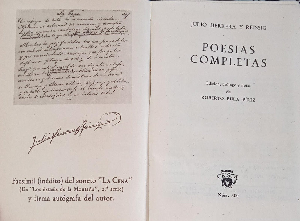 POESÍAS COMPLETAS | Julio Herrera y Reissig