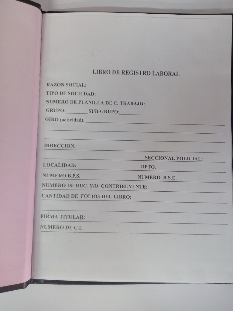 CUADERNO REGISTRO LABORAL