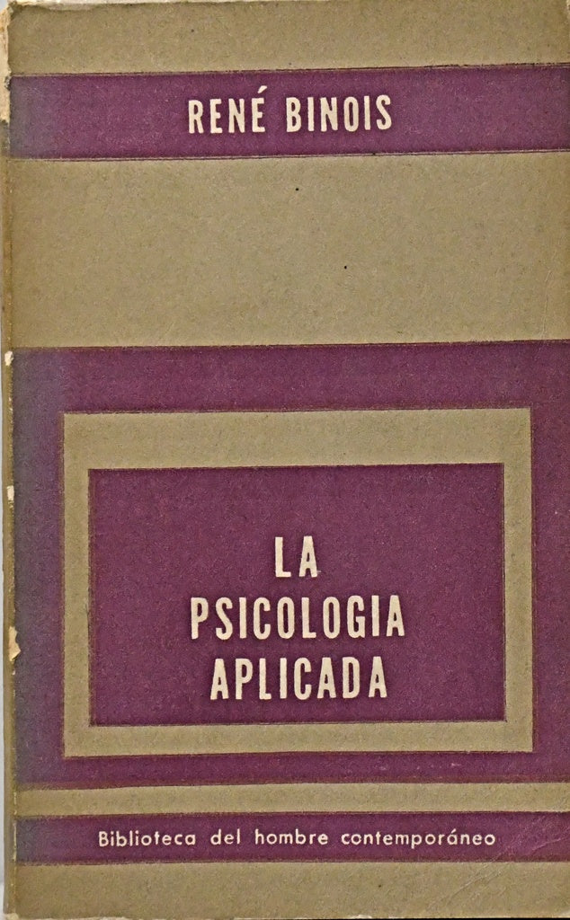 LA PSICOLOGIA APLICADA.. | RENE BINOIS