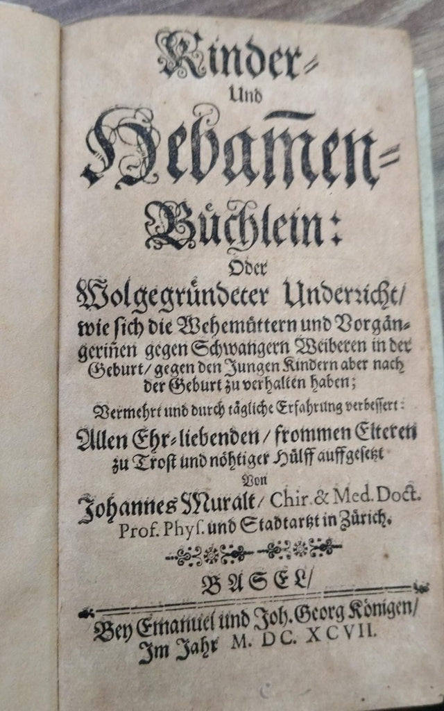 Kinder- und Hebammen-Büchlein | JOHAN VON MURALT