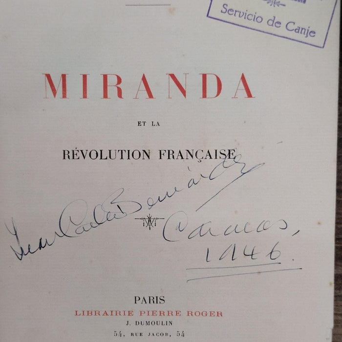 MIRANDA ET LA RÉVOLUTION FRANCAISE | C. PARRA PÉREZ