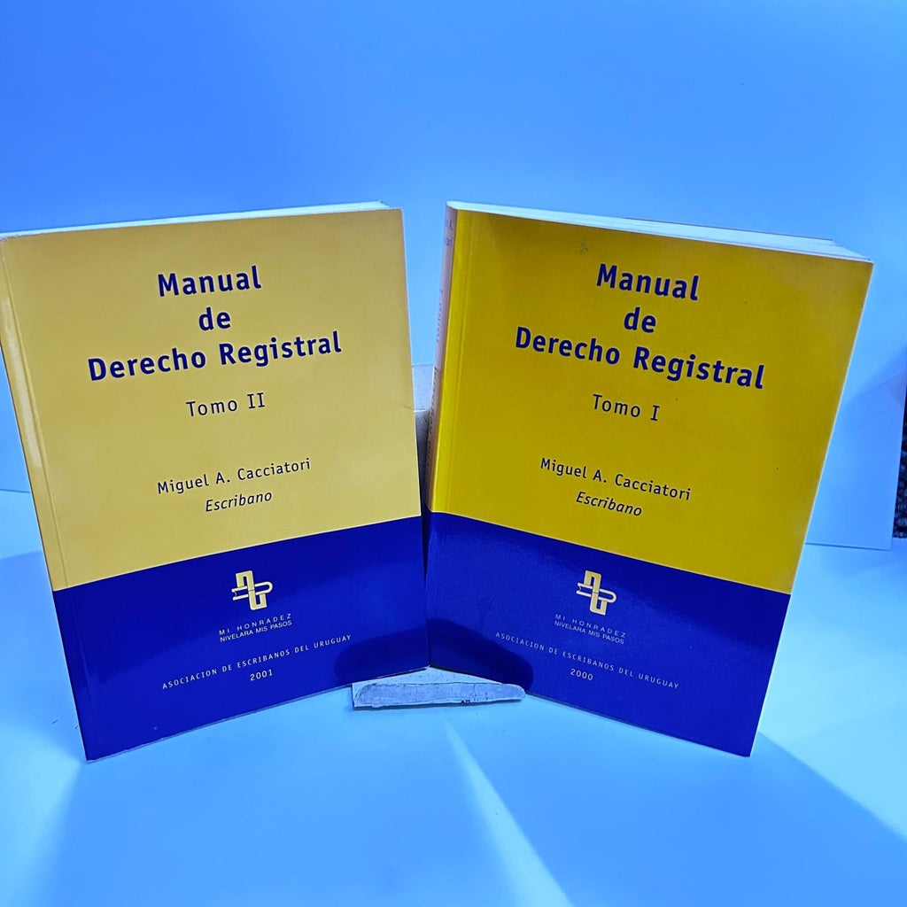 MANUAL DE DERECHO REGISTRAL -  2 TOMOS.. | Miguel Angel Cacciatori