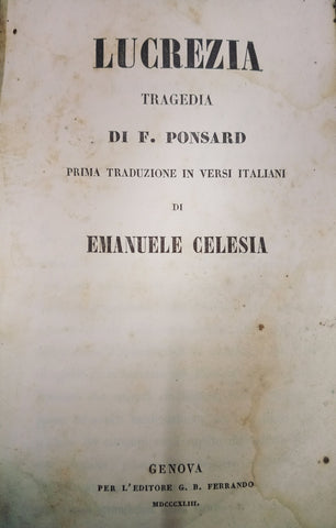 LUCREZIA.. | F. PONSARD.