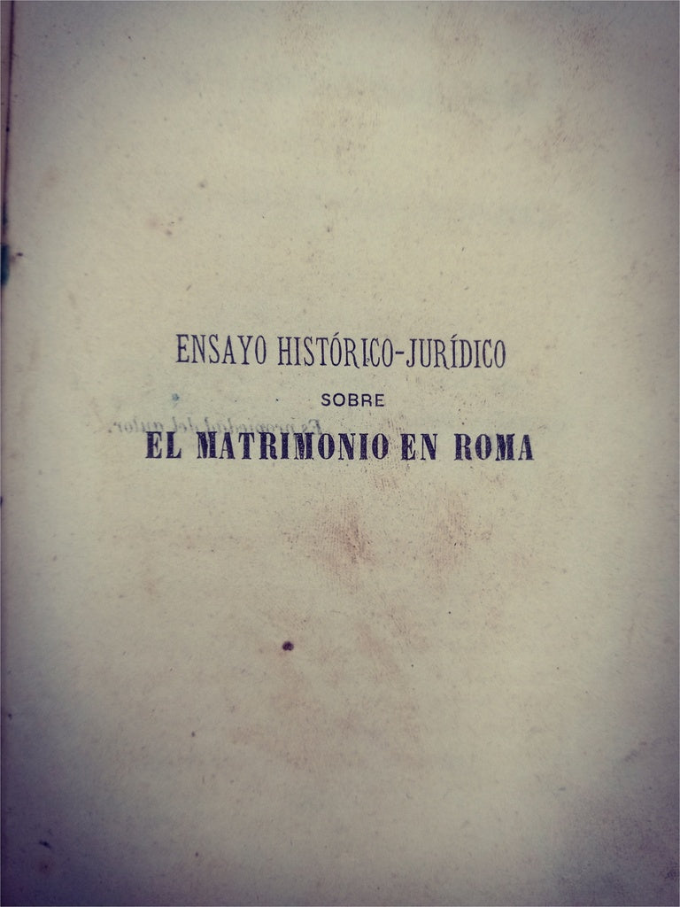 EL MATRIMONIO EN ROMA.. | FERNANDO ARAUJO